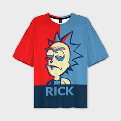 Футболка оверсайз мужская Rick pop art, цвет: 3D-принт