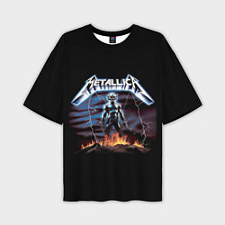 Мужская футболка оверсайз Metallica - neon fantasy