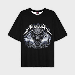 Футболка оверсайз мужская Metallica - horned skull, цвет: 3D-принт