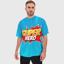 Футболка оверсайз мужская Superhero comic style, цвет: 3D-принт — фото 2