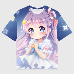 Футболка оверсайз мужская Милое аниме, цвет: 3D-принт