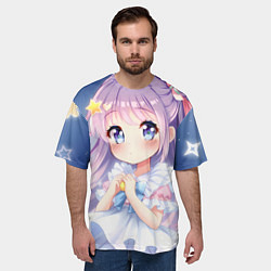 Футболка оверсайз мужская Милое аниме, цвет: 3D-принт — фото 2