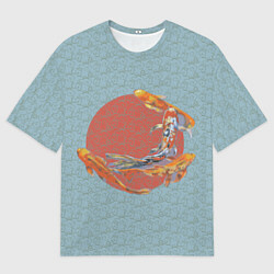 Футболка оверсайз мужская Рыба карпы кои, цвет: 3D-принт