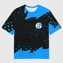 Футболка оверсайз мужская Schalke 04 fc blue color, цвет: 3D-принт