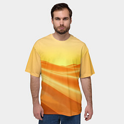 Футболка оверсайз мужская Золотые пески, цвет: 3D-принт — фото 2