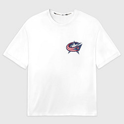Мужская футболка оверсайз Columbus blue jackets - Sergey Bobrovsky