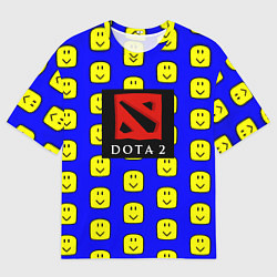 Футболка оверсайз мужская Dota smile pattern, цвет: 3D-принт