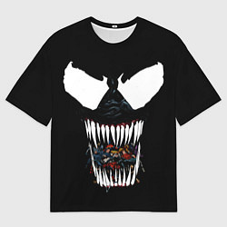 Мужская футболка оверсайз Веном жрет