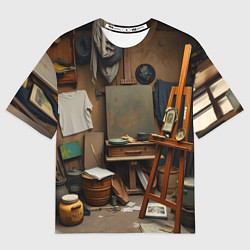 Мужская футболка оверсайз Мастерская художника