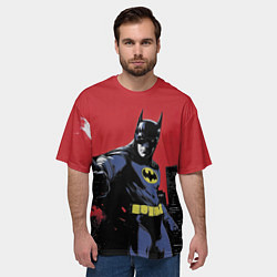 Футболка оверсайз мужская Бэтмен показывает класс, цвет: 3D-принт — фото 2