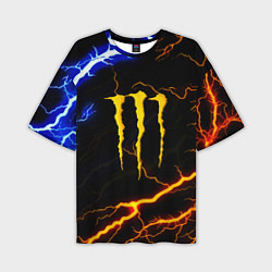 Футболка оверсайз мужская Monster energy storm, цвет: 3D-принт