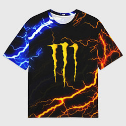 Футболка оверсайз мужская Monster energy storm, цвет: 3D-принт