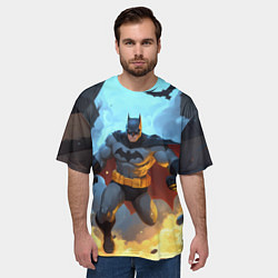 Футболка оверсайз мужская Бэтмен в прыжке, цвет: 3D-принт — фото 2