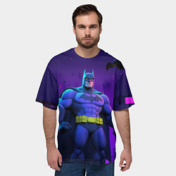 Футболка оверсайз мужская Бэтмен объемная модель, цвет: 3D-принт — фото 2