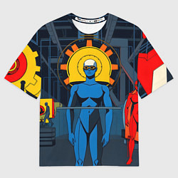 Футболка оверсайз мужская Ретро фантастика, цвет: 3D-принт