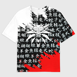 Футболка оверсайз мужская Ведьмак япония краски, цвет: 3D-принт