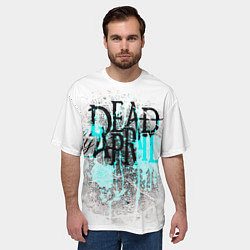 Футболка оверсайз мужская Dead by april краски, цвет: 3D-принт — фото 2