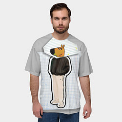 Футболка оверсайз мужская Чиловый парень - свидетель мем, цвет: 3D-принт — фото 2