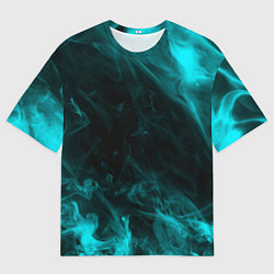 Мужская футболка оверсайз Neon smoke
