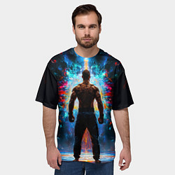 Футболка оверсайз мужская Крав-мага боец, цвет: 3D-принт — фото 2