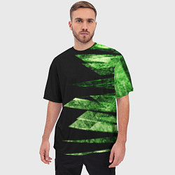 Футболка оверсайз мужская Color green black, цвет: 3D-принт — фото 2