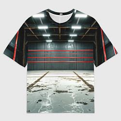 Футболка оверсайз мужская Красный ринг, цвет: 3D-принт