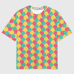 Футболка оверсайз мужская Крашенные яйца, цвет: 3D-принт