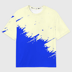 Футболка оверсайз мужская Color blue white, цвет: 3D-принт