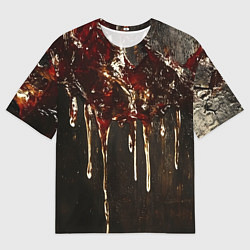 Футболка оверсайз мужская Стекающий мед - текстура, цвет: 3D-принт