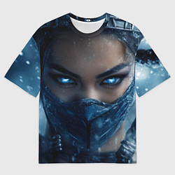Футболка оверсайз мужская Китана с ледяными глазами, цвет: 3D-принт