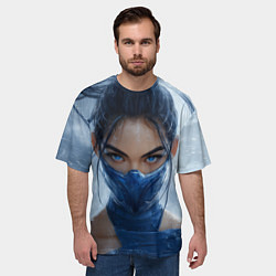 Футболка оверсайз мужская Китана - взгляд в цель, цвет: 3D-принт — фото 2
