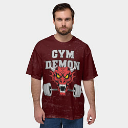 Футболка оверсайз мужская Gym demon, цвет: 3D-принт — фото 2