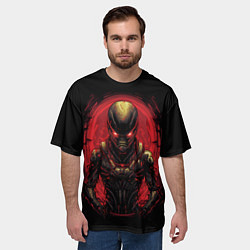 Футболка оверсайз мужская Пришелец из красного портала, цвет: 3D-принт — фото 2