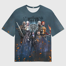 Мужская футболка оверсайз Ведьмак герои