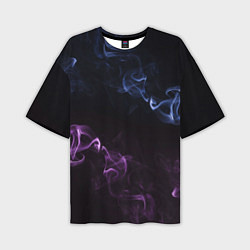 Футболка оверсайз мужская Color black blue pink, цвет: 3D-принт