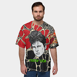 Футболка оверсайз мужская Сектор Газа рисованный портрет Юры Хоя, цвет: 3D-принт — фото 2
