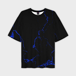 Футболка оверсайз мужская Color black blue, цвет: 3D-принт