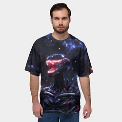 Футболка оверсайз мужская Чужой на фоне вселенной, цвет: 3D-принт — фото 2