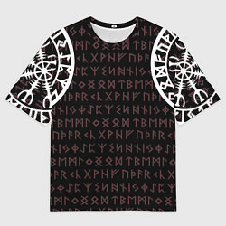 Мужская футболка оверсайз Руны викингов