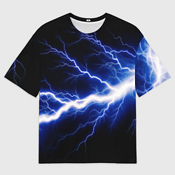 Мужская футболка оверсайз Lightning blue
