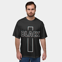 Футболка оверсайз мужская Black - cross, цвет: 3D-принт — фото 2