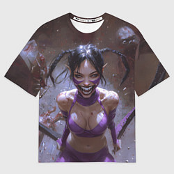 Футболка оверсайз мужская Сумасшедшая Милина, цвет: 3D-принт