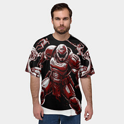 Футболка оверсайз мужская Doom red guardian, цвет: 3D-принт — фото 2