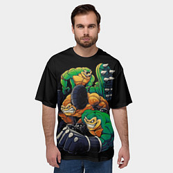 Футболка оверсайз мужская Battletoads trio, цвет: 3D-принт — фото 2