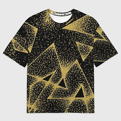 Футболка оверсайз мужская Triangle yellow with dots, цвет: 3D-принт