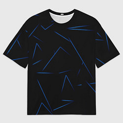 Мужская футболка оверсайз Color blue line