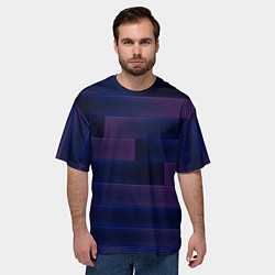 Футболка оверсайз мужская Color blue square, цвет: 3D-принт — фото 2