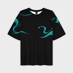 Мужская футболка оверсайз Color light blue abstraction