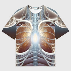 Футболка оверсайз мужская Рентген и скелет, цвет: 3D-принт