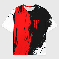 Мужская футболка оверсайз Monster energy краски спорт